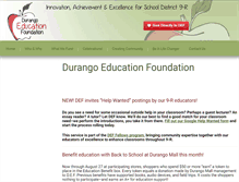 Tablet Screenshot of durangoeducationfoundation.org
